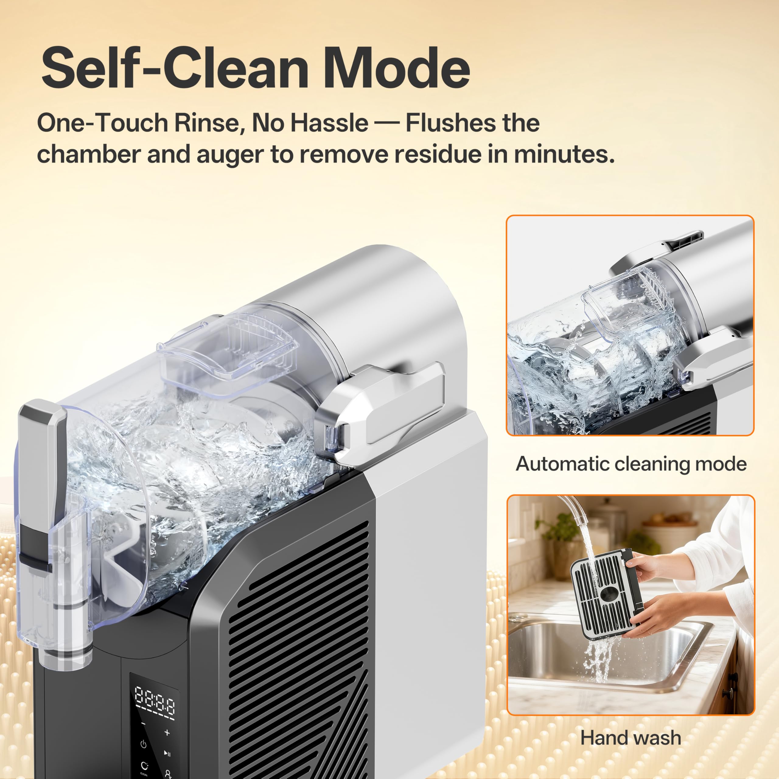 Máquina de granizado de 2 litros, máquina de granizado para el hogar y fiestas, 6 preestablecidos para preparar bebidas congeladas con autolimpieza y pantalla LED, no necesita hielo, ideal para