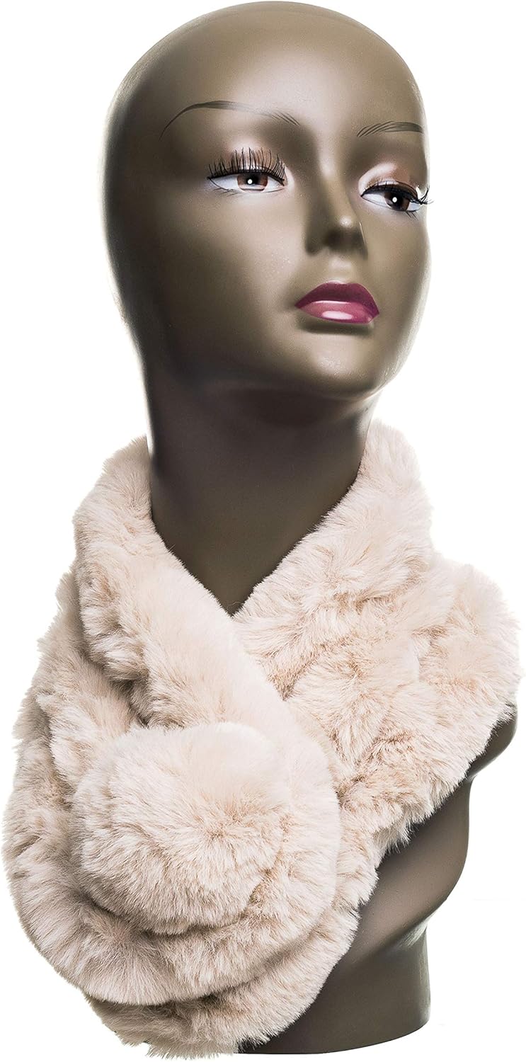 Fur Collar Scarf for Women Faux Fur Scarves Neck Shrug for Spring Fall Winter Coat Dress - Image 5