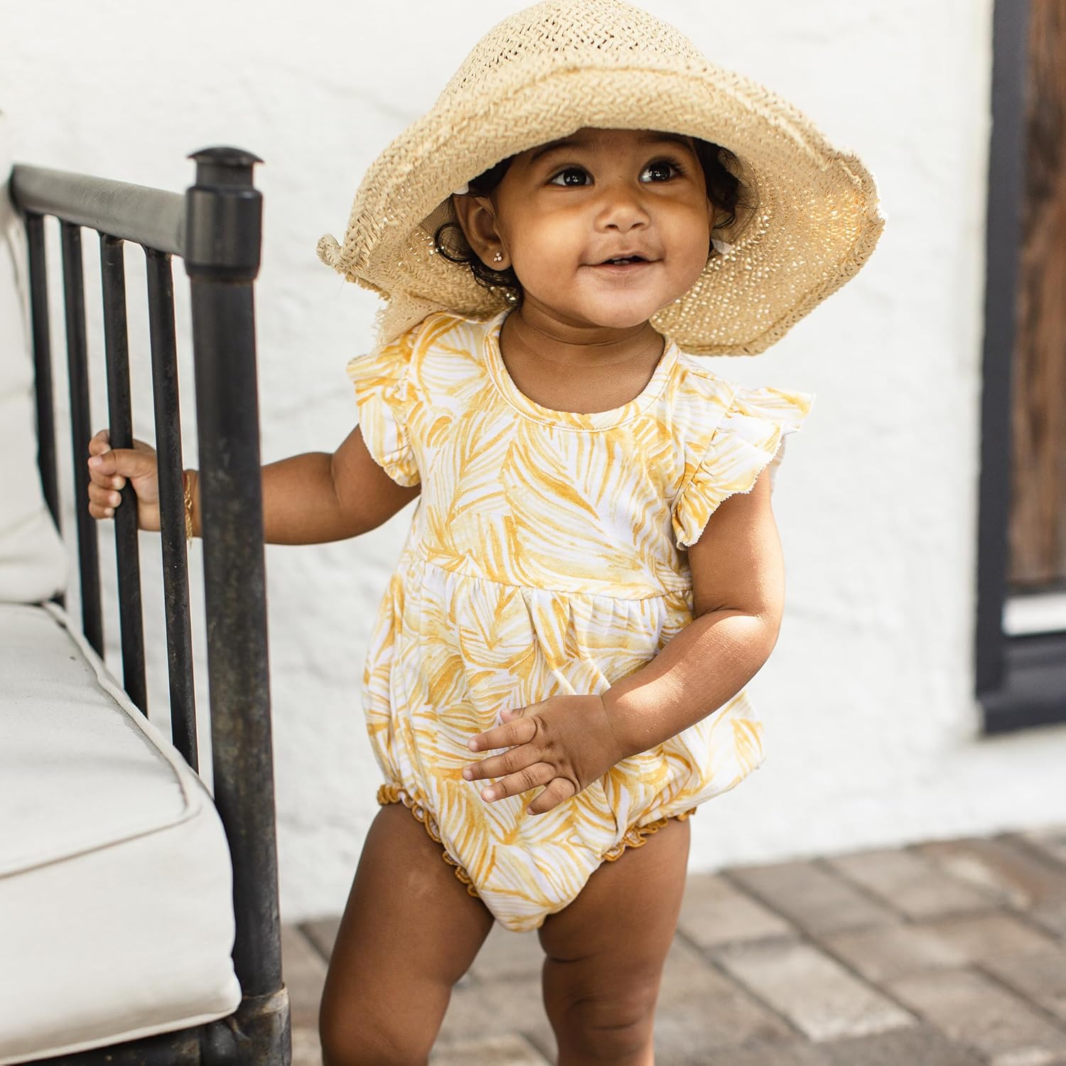 Burt's Bees Baby Baby Girls Romper - 100% Organic Cotton, One-Piece Shortall Girl Outfit for Sizes Newborn to 24 Months - Image 3