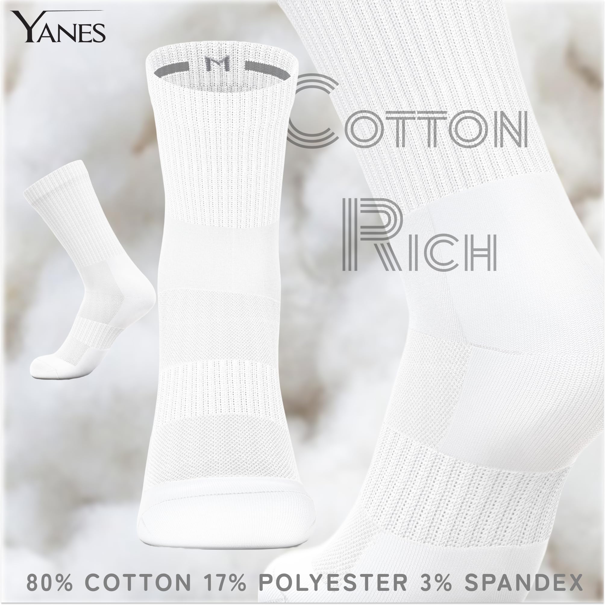 YANES Calcetines tobilleros unisex para correr, senderismo, gimnasio y deportes, calcetines para hombres y mujeres, paquete de 6