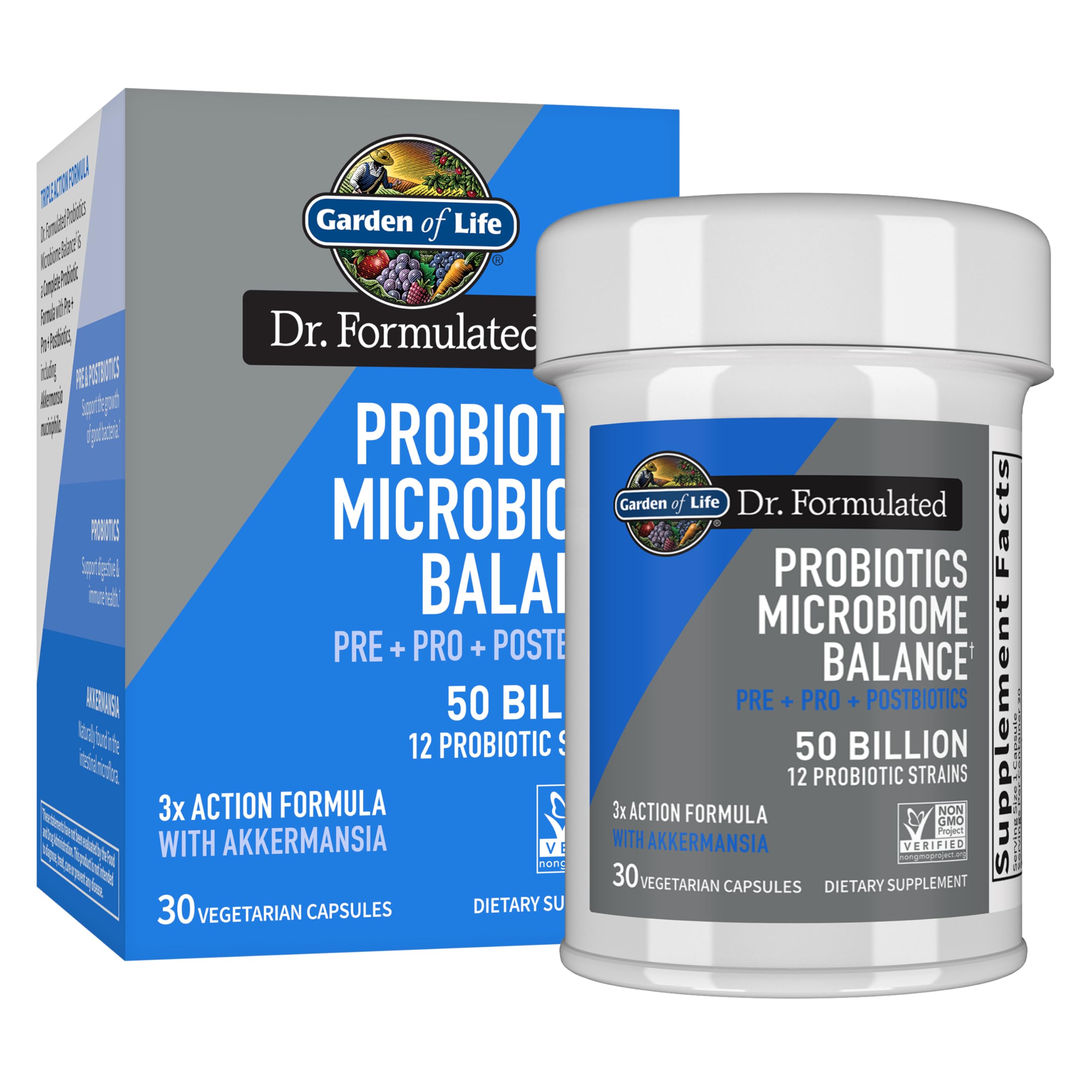 Garden of Life Dr. Formulated Microbiome Balance Probiotic, 50B CFU, 30ct