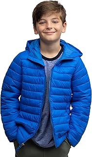 Kids Full Zip Lightweight Thermoplume Hooded Jacket (S-XL) - Buy now