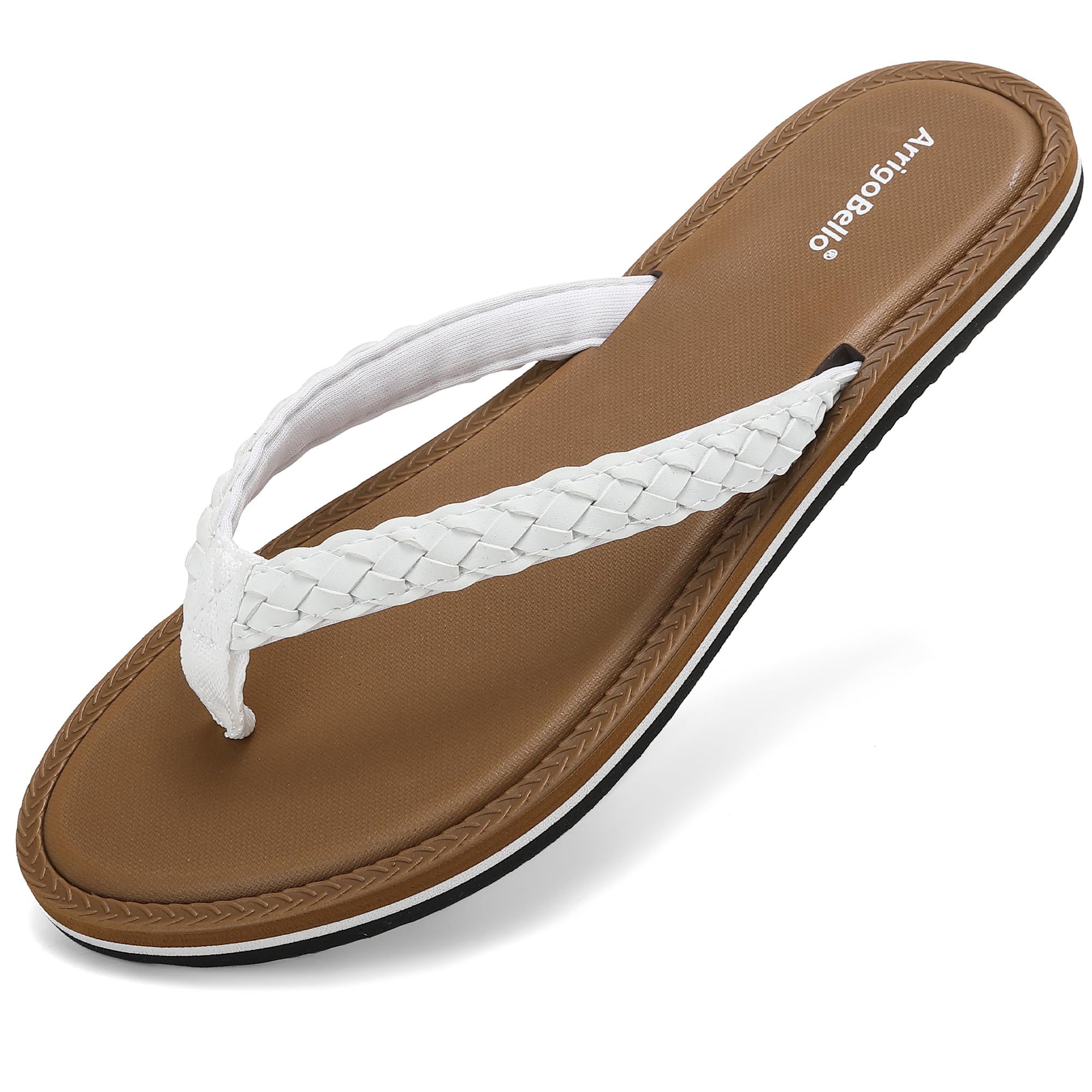 ARRIGO BELLO Flip Flops Damen Sommer Zehentrenner Bequem Sandalen Strand Innen Außenbereich Frauen Rutschfest Badelatschen Größe 36-41