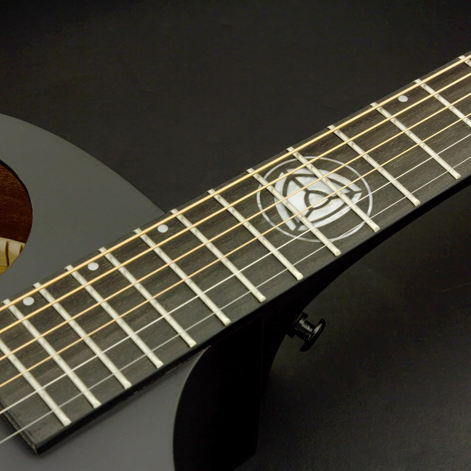 Lindo Neptune V3 All Black Electro Acoustic Guitar with F-4T Preamplifier - Matte Black (Steel Strings), full-size