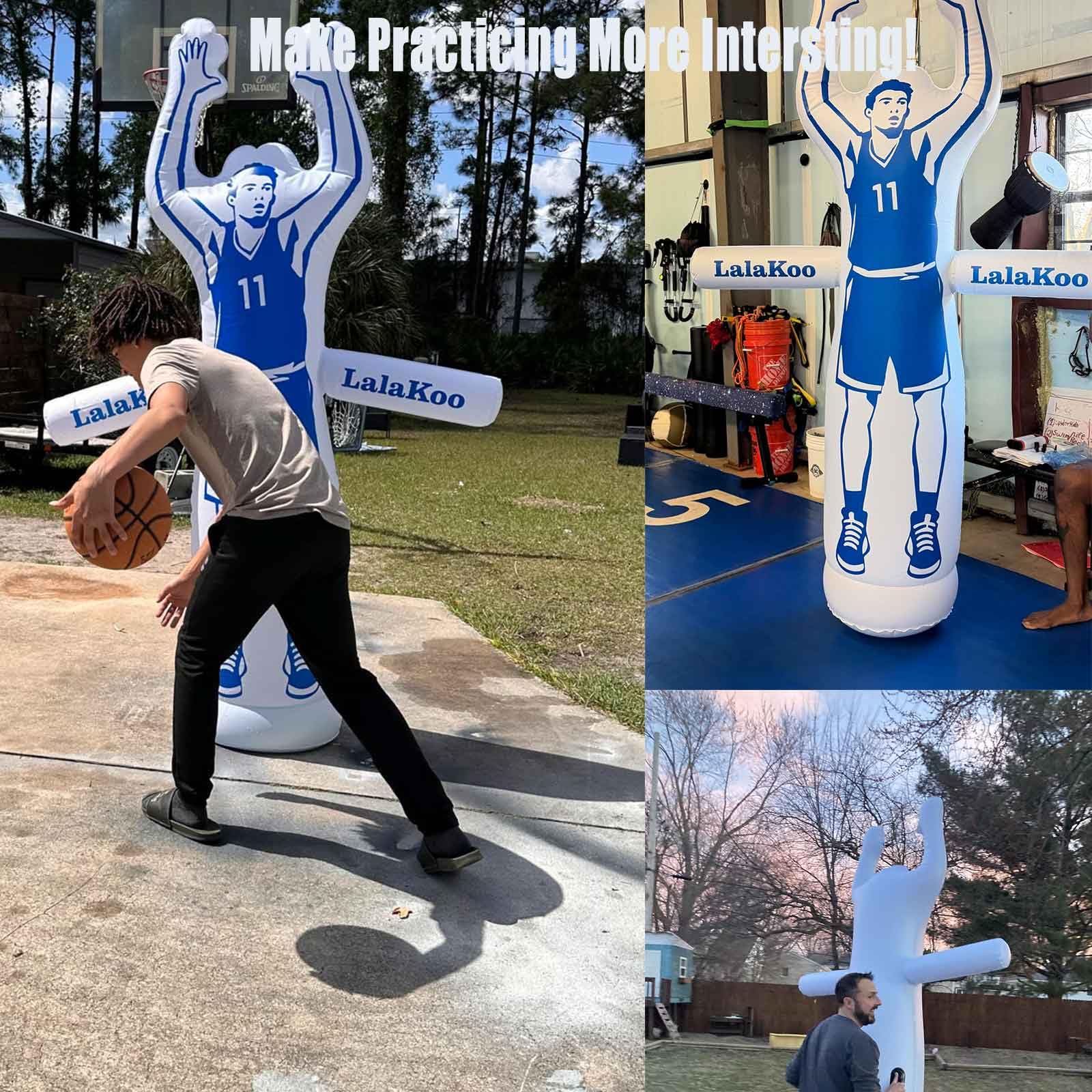 Maniquí inflable de baloncesto para entrenamiento de baloncesto, maniquí de entrenamiento laxo para practicar con bomba de aire, ayuda fácil para el movimiento