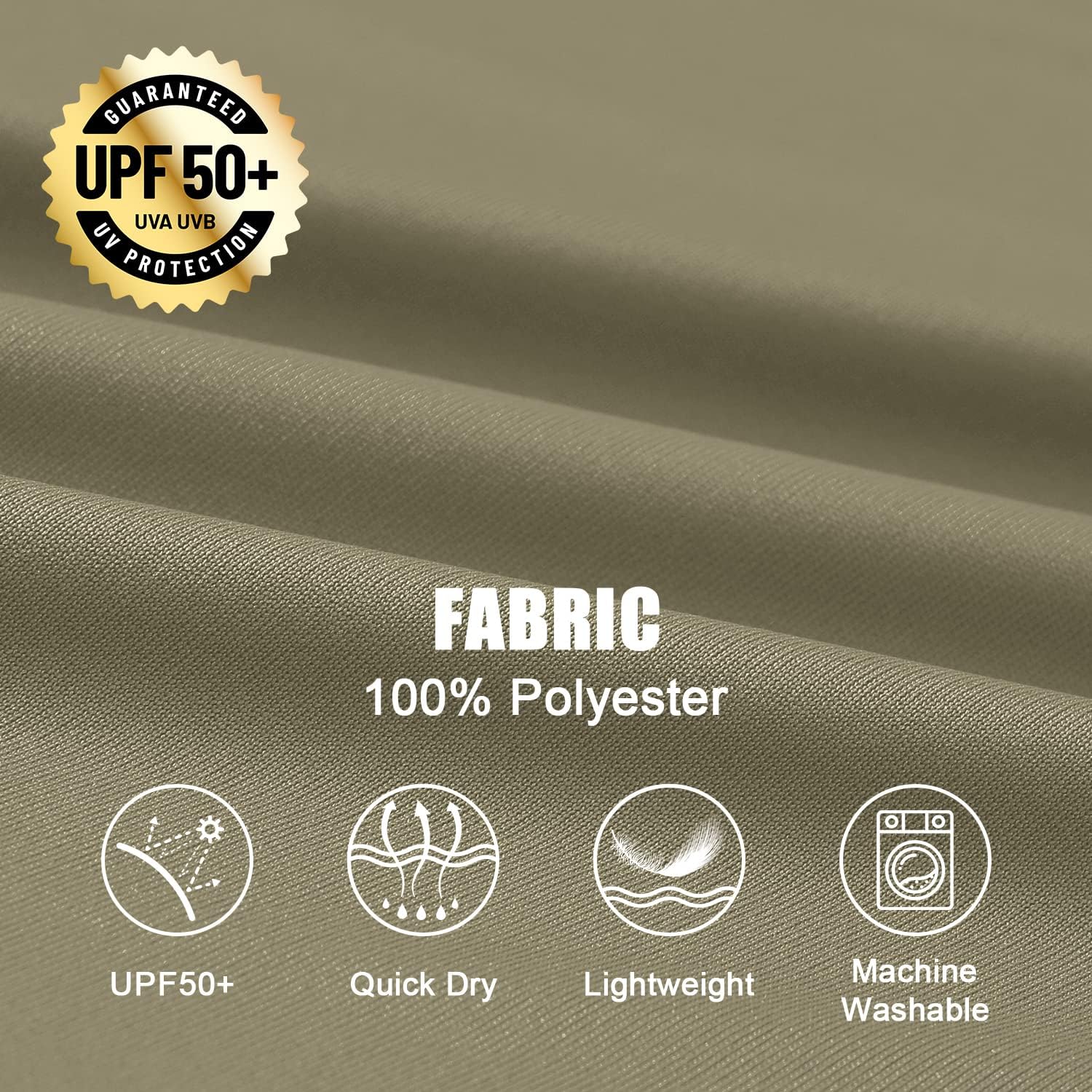 Gopune Men's Swim Shirts Rash Guard Long Sleeve UPF 50+ Sun Protection Quick Dry Outdoor Hiking Fishing Shirts - Image 3