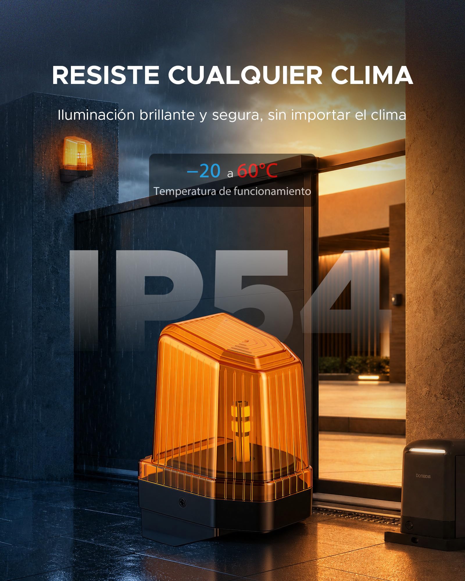 CO-Z Lámpara de Alarma Universal de Señal para Abrepuertas, Luz Estroboscópica LED de Seguridad 1 HZ, Luz de Advertencia para Motor Puerta de Corredera y Batiente