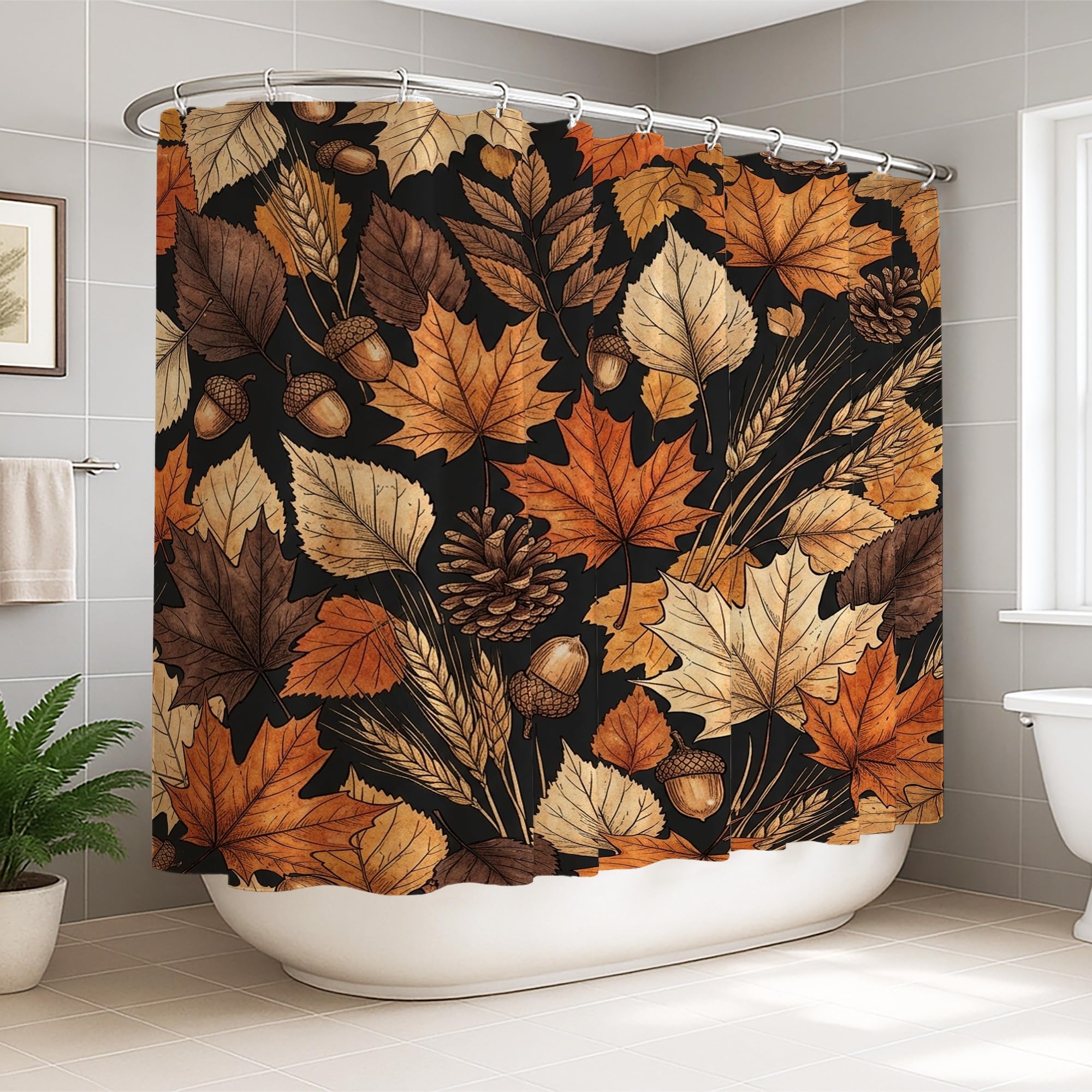 Rideau de douche imperméable grand format anti-éclaboussures 274cm