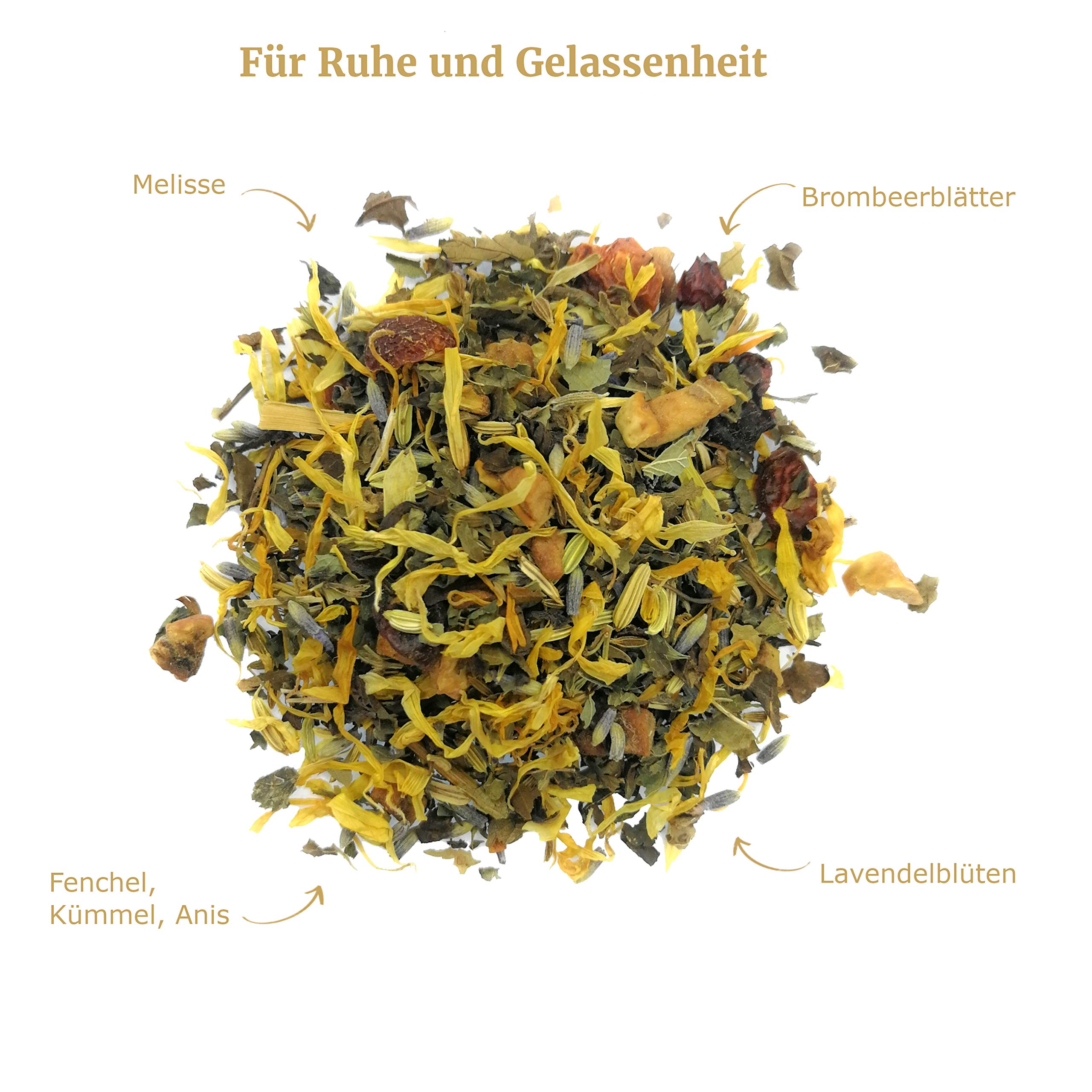 Chill N Lavendel 500g, mezcla de té de lavanda a granel, té de la tarde mezcla de té de hierbas con lavanda hinojo alcaravea anís, TeaClub Herbal Tea