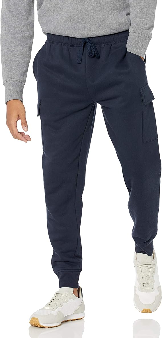 Amazon Essentials Men's Relaxed Fit Cargo Fleece Jogger Sweatpants with Drawstring product photo