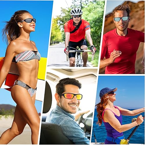Miniatura 5 de 30 pares de gafas de sol deportivas polarizadas para hombres, protección UV, gafas de sol polarizadas con bloqueo solar, gafas de conducción a