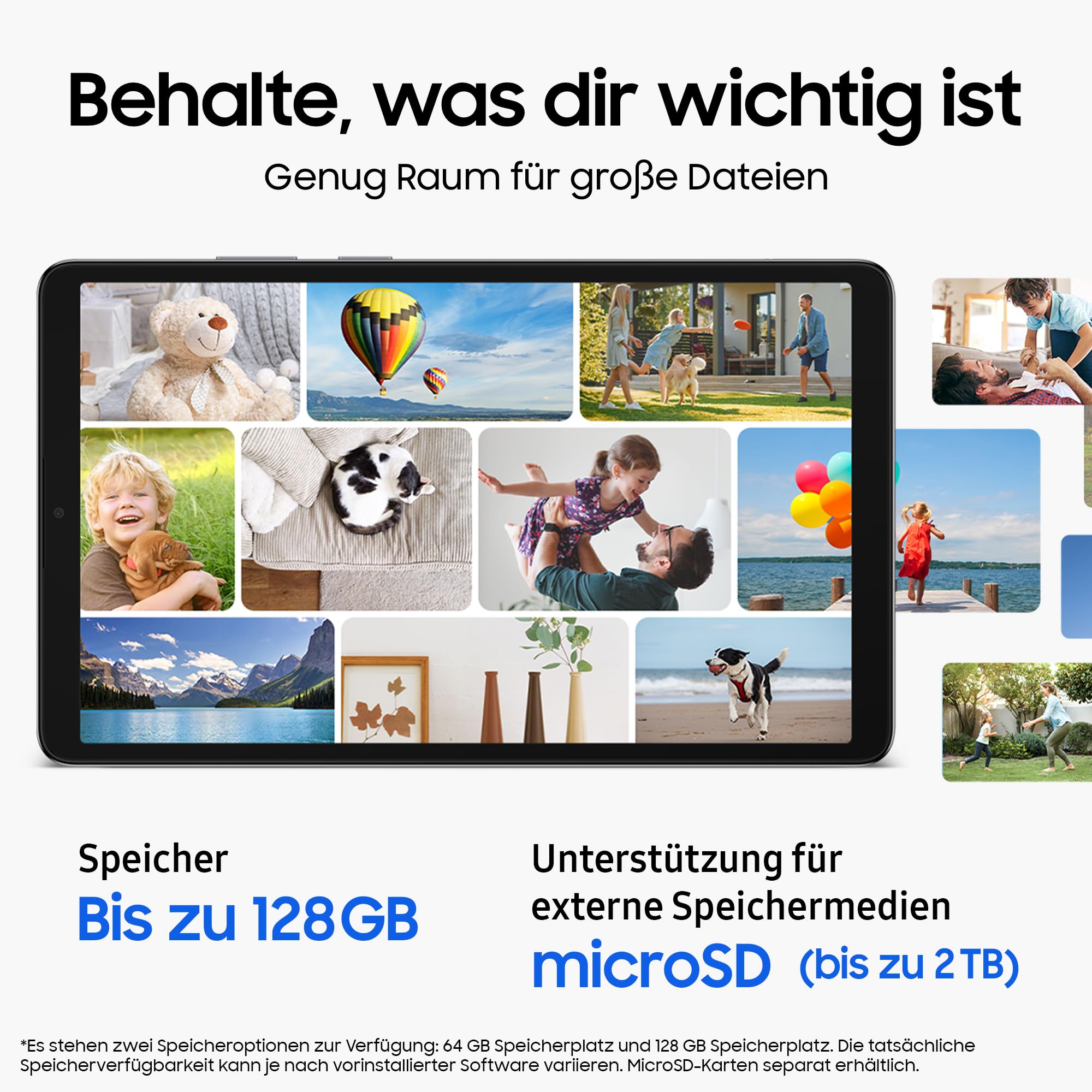 Samsung Galaxy Tab A11, Android Tablet, 8,7 Zoll Display mit 90 Hz Bildwiederholrate, 64 GB Speicher, 4 GB RAM, Dolby Dual-Lautsprecher, Gray, 3 Jahre Herstellergarantie [Exklusiv bei Amazon]
