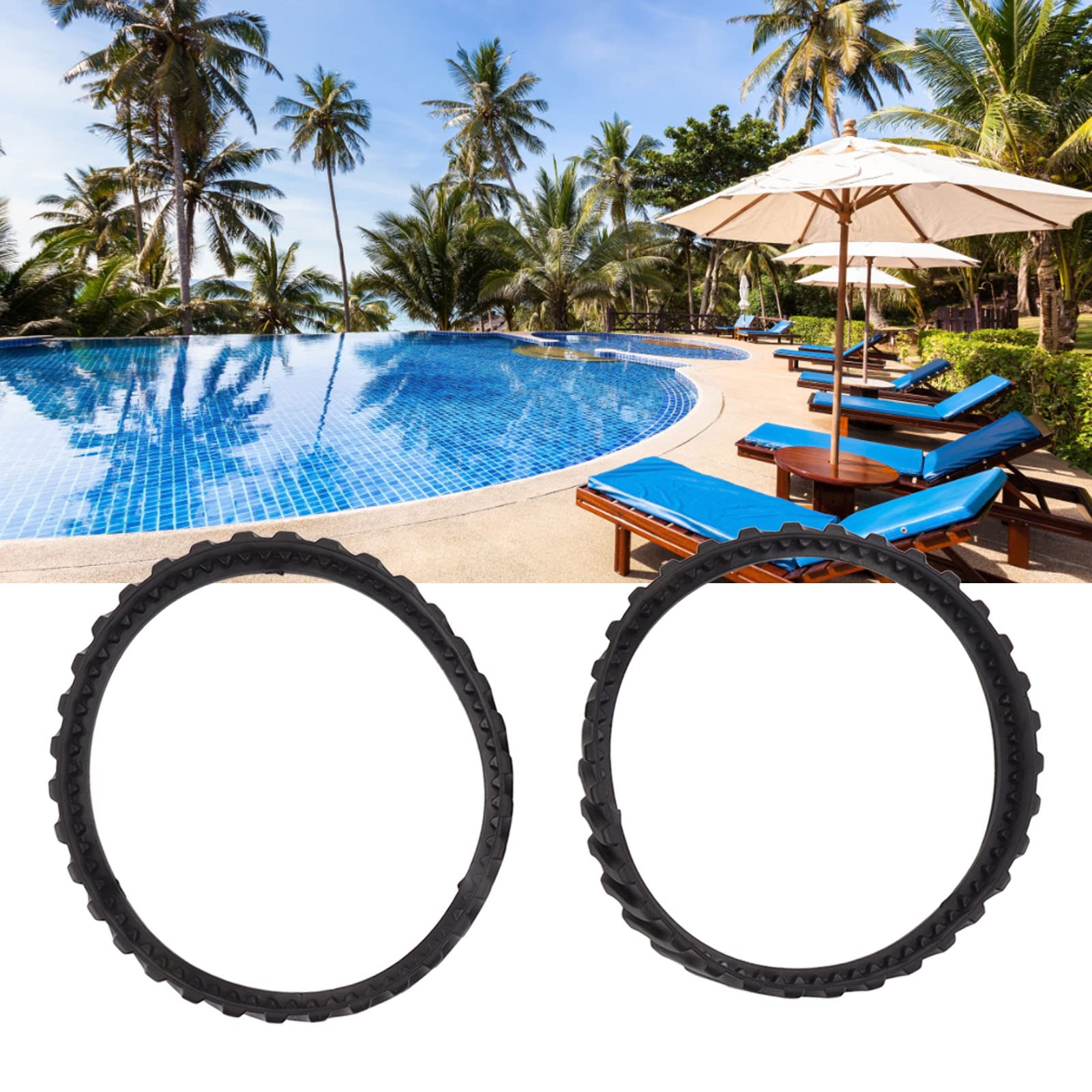 Chenilles de Rechange pour Nettoyeur de Piscine Zodiac MX6 MX8, 2 Pièces en Caoutchouc