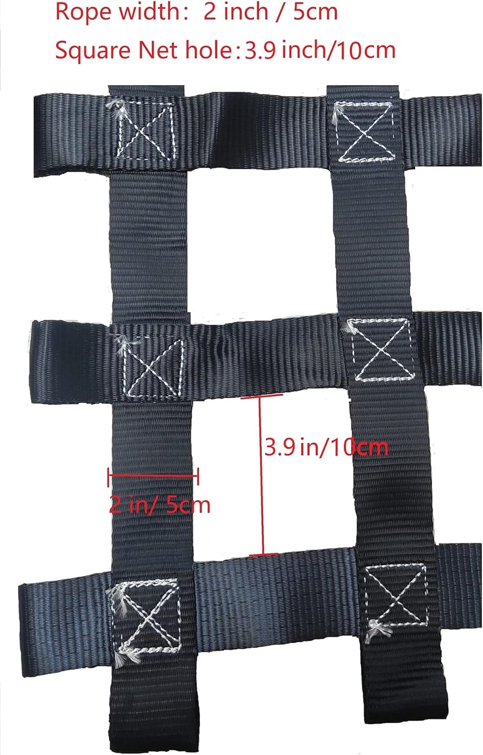 XHP Outdoor Climbing Cargo Net and Swing Sets for Kids and Toddler,Playground Play Tunnel Tree Hammock House Jungle Gym Small Mesh Webbing Rope Ladder Indoor, Yellow & Black : Toys & Games