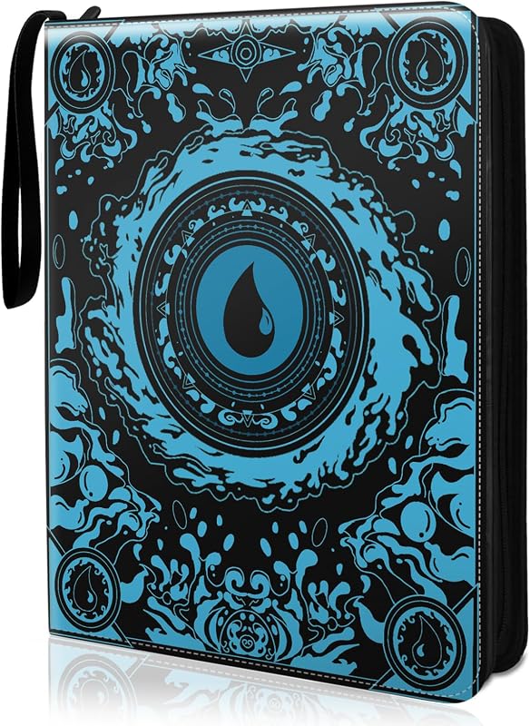 MTG element Trading Card Binder 900 Cards | 9-Pocket Card Premium Collector Album Holder,with 50 Removable Sleeves Toys Gifts for Boys Girls