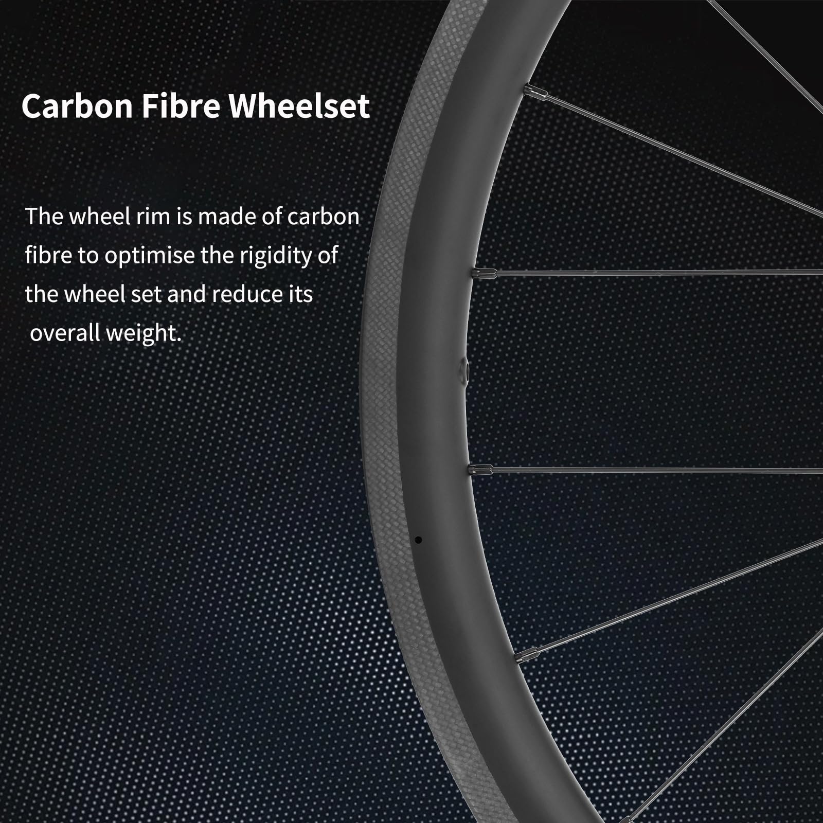 Juego De Ruedas De Bicicleta De Carretera De Fibra De Carbono 700c Profundidad De Freno De Llanta De 28 Mm Liberación Rápida 20/24 Orificios