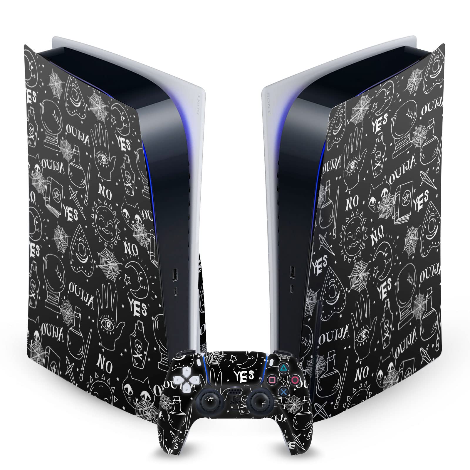 Autocollant couverture compatible avec PS5 Disc contre les rayures salon - 7