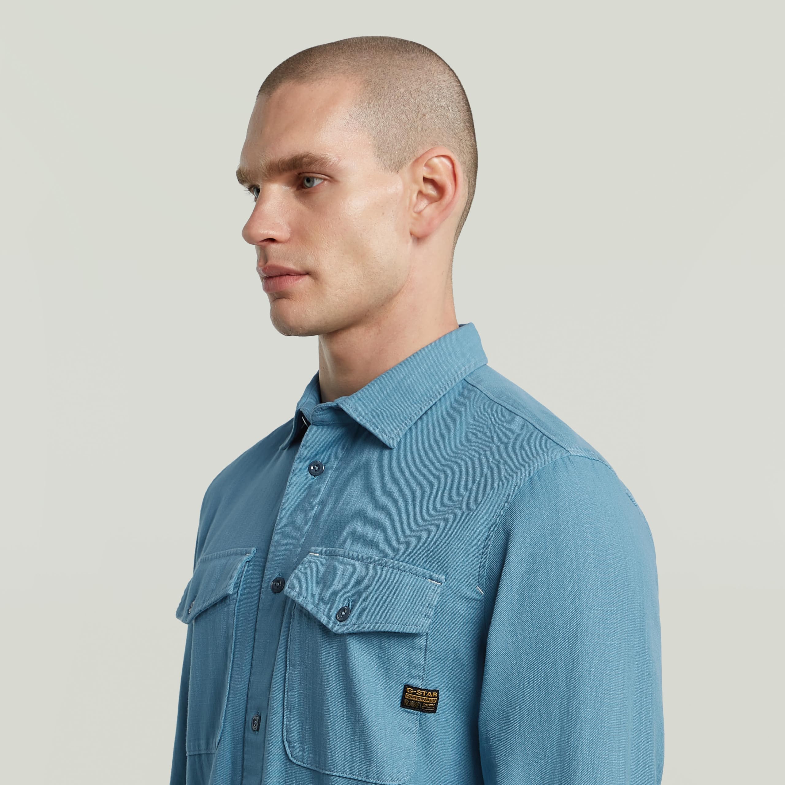G-Star Marine Slim Long Sleeve Shirt Camisetas Hombre (Pack de 1)