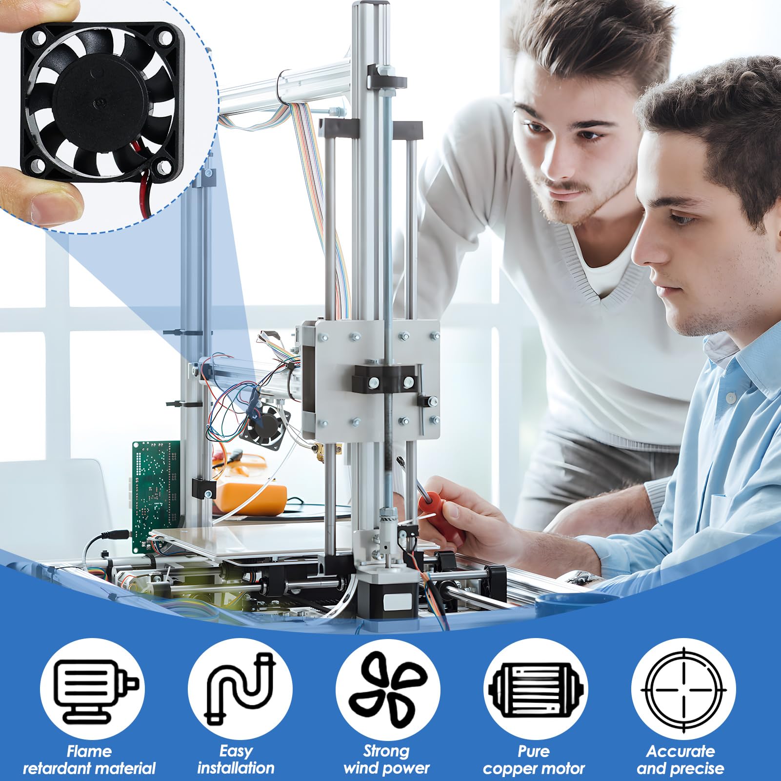 Ventole PC 40mm 5V - 2 Pezzi, Silenziose, Per Stampanti 3D, Router, NAS - Foto 4