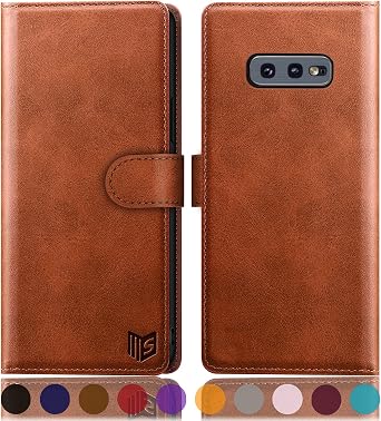 SUANPOT for Samsung Galaxy S10e 5.8"NON S10 6.2"with RFID Blocking Leather Wallet case Credit Card Holder,Flip Folio Book Phone case Shockproof Cover Women Men for Samsung S10e case Wallet