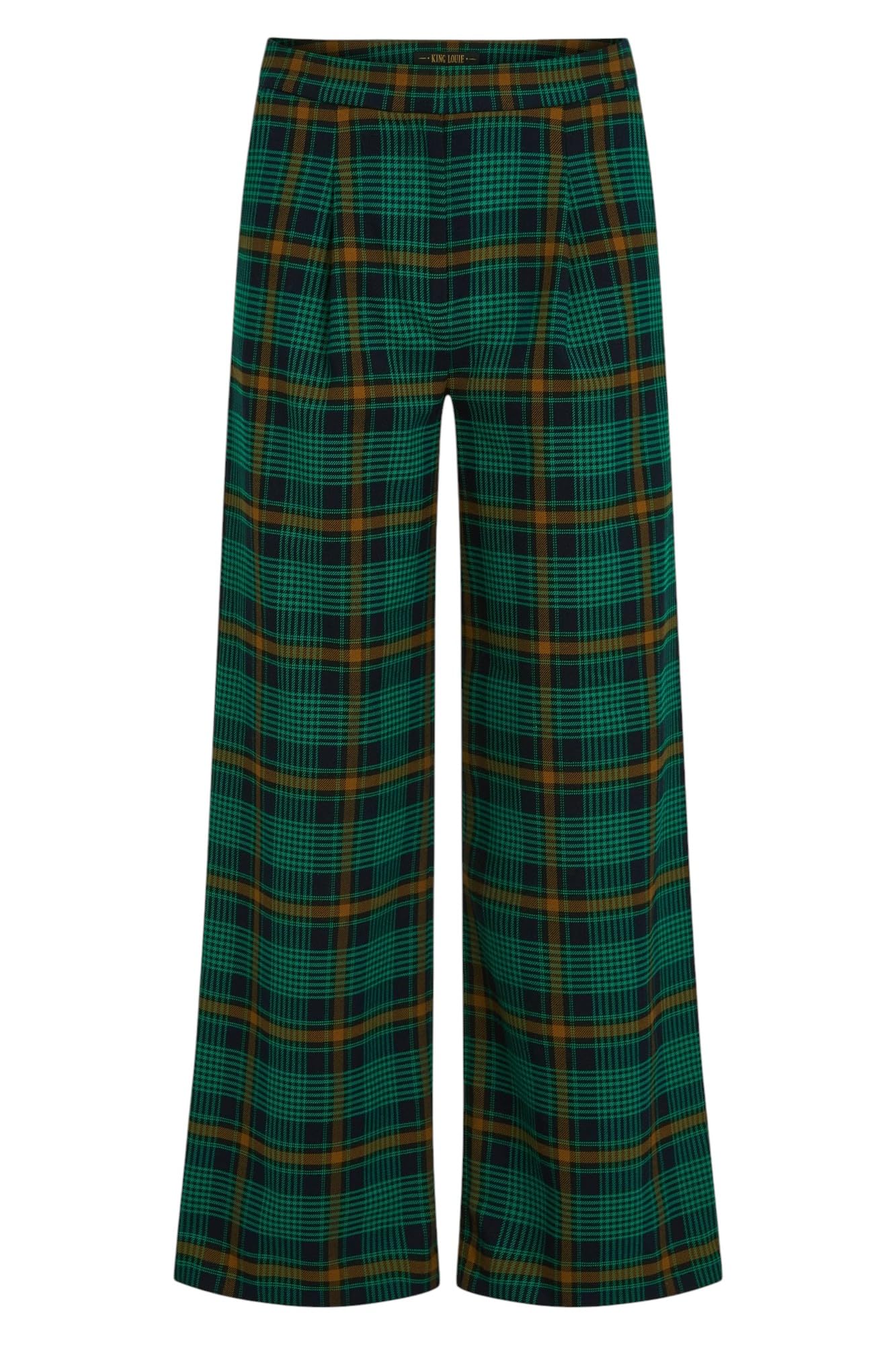 King Louie Damen Hose mit Tartan Muster Rosa Pants Leeds Check