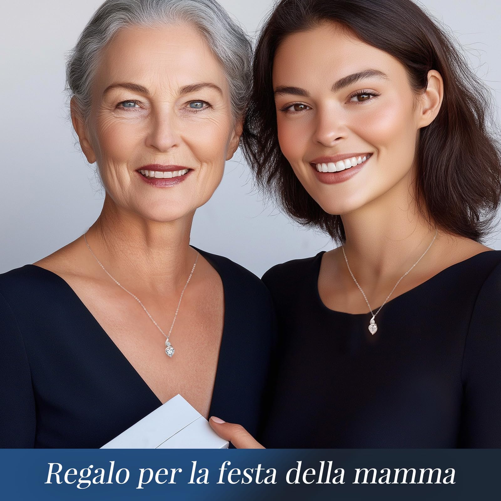 LOUISA SECRET Collana Delle Donne 925 Sterling Silver Rame placcato oro rosa Infinity Heart Collana Cuore Fuoco Pendant Birthstone Fiamma del Cuore Regalo per Le Donne Mamma Donna