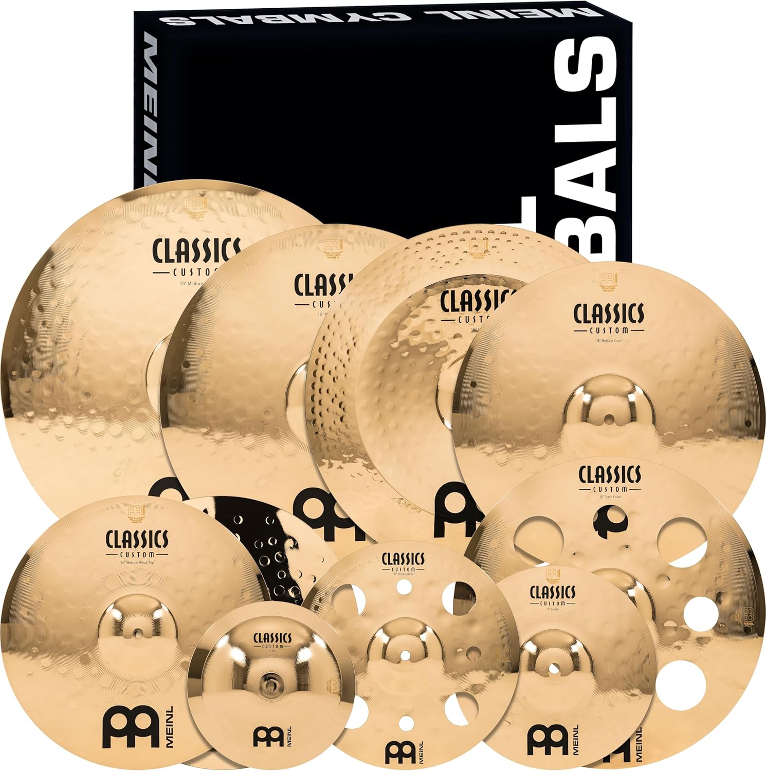 Classics Custom Double Bonus Cymbal Box Set Pack, Brilliant — MADE IN GERMANY — Great for Rock, Metal and Fusion, 2-YEAR WARRANTY