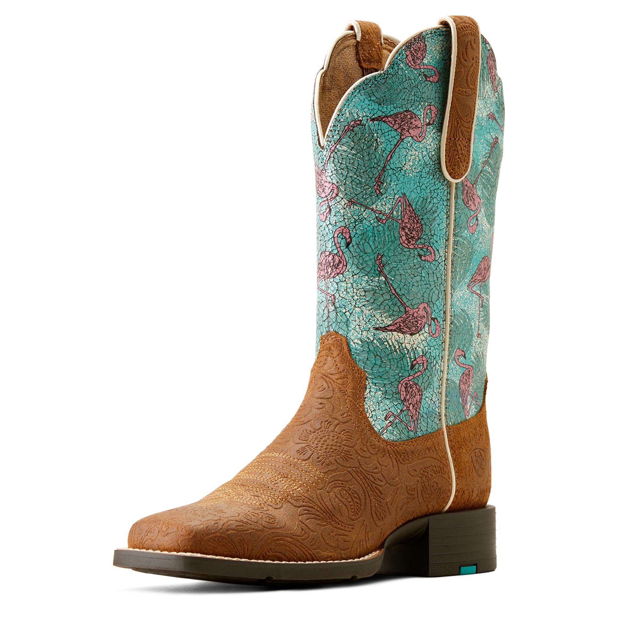 Ariat Womens Round Up Wide Square Toe Western Boot