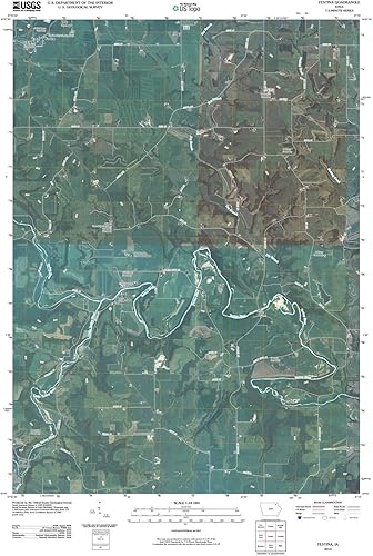2010 Festina, IA - Iowa - USGS Historical Topographic Map  33in x 44in