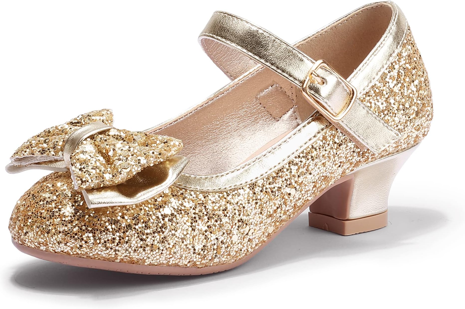 Girls Toddler/Little Kid Jada Dress Mary Jane Pumps Bow Low Heels Party Wedding Princess Shoes