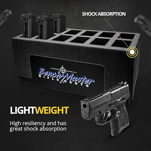 Miniatura 5 de BenchMaster Estante de doble pila de 0.354 in (4 x 4 x 7.8 pulgadas), soporte para pistola, revistero de pistola, piezas y accesorios para pistola,