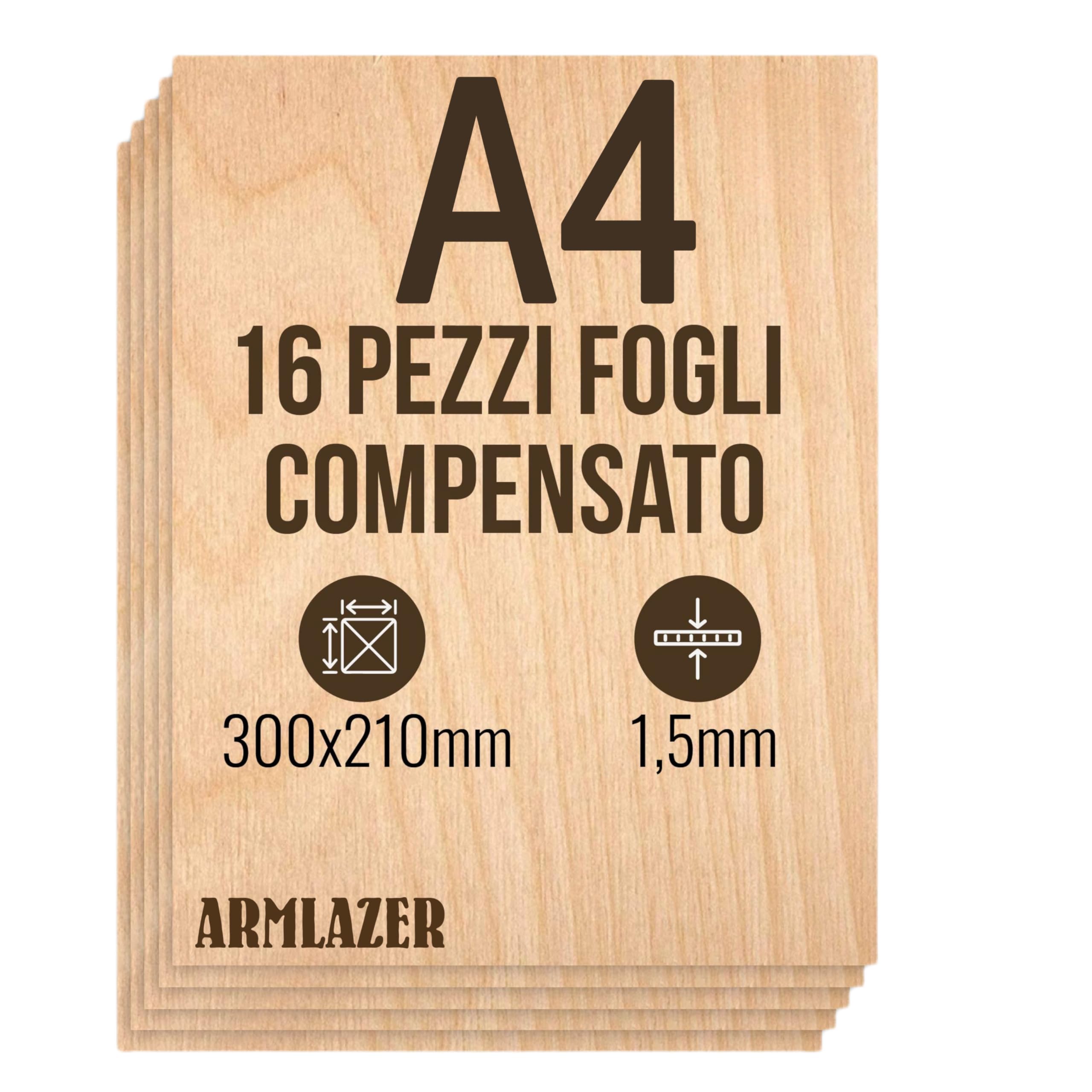 10 Pezzi Tavole In Compensato Di Tiglio 100x200x2 Mm - Per Pirografia, Fai Da Te, Modellismo E Lavoretti Artigianali - Foto 6