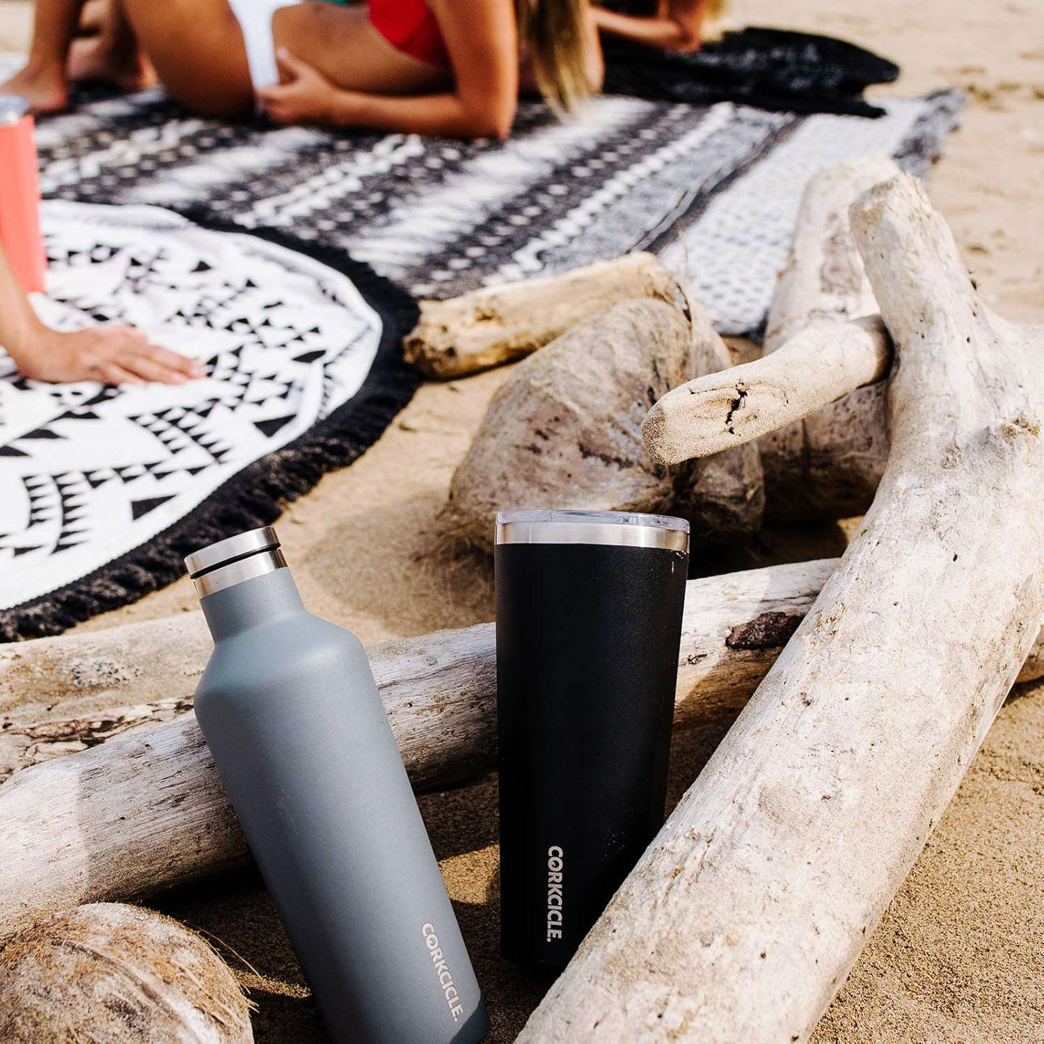 Corkcicle Canteen - Water Bottle and Thermos - Keeps Beverages Cold for Over 25, Hot for Over 12 Hours - Triple Insulated with Shatterproof Stainless Steel Construction - Matte Black - 16 oz. - Image 4