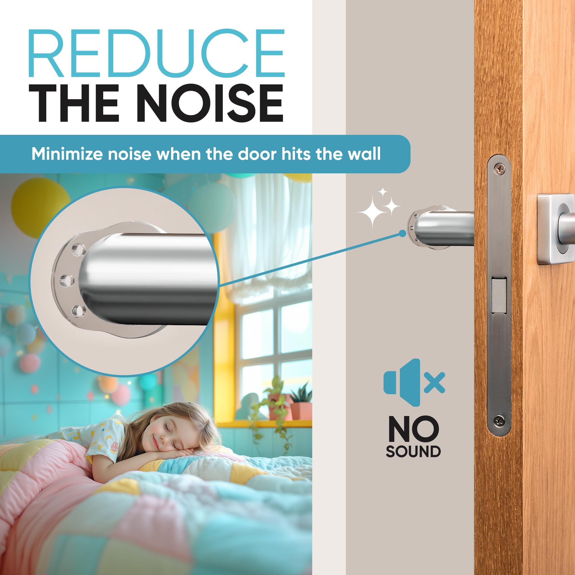 Strongest Home Lot De 8 Butées De Porte Murales Pour Poignée