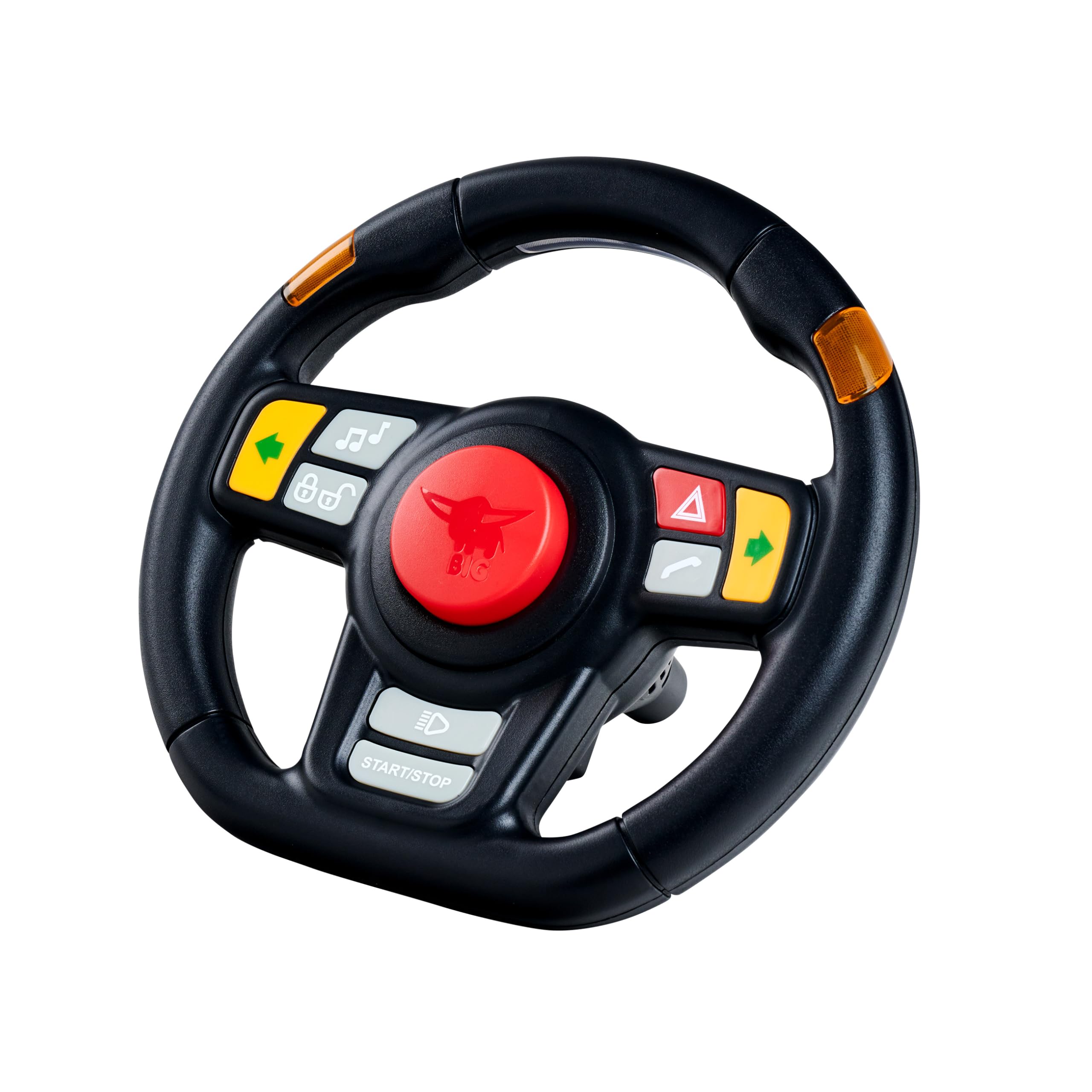 Big Sound Lenkrad – mit Licht & 8 realistischen Sounds – Zubehör für Big Bobby Car & Big Traktoren (ab 2010), inkl. Batterien, für Kinder ab 12 Monaten, Schwarz
