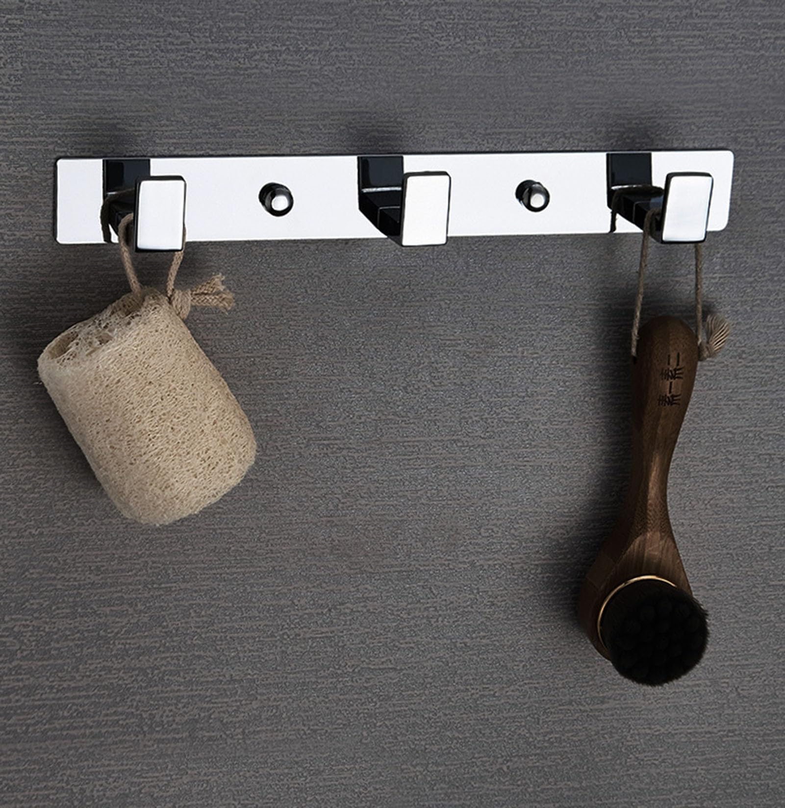 Set di ganci da parete neri opachi in acciaio inossidabile SUS ad alta resistenza per bagno camera da letto ingresso cappotto spogliatoio garage | Leroy Merlin