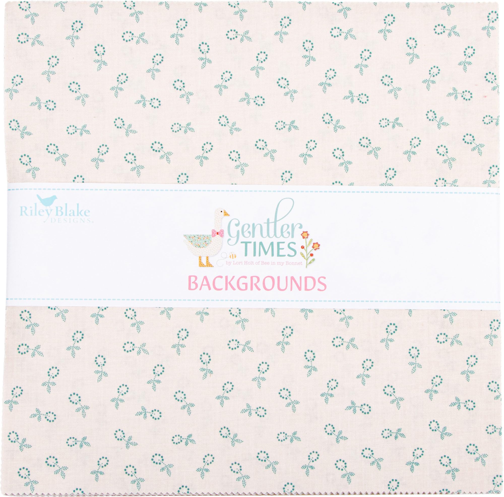 Lori Holt Gentler Times Backgrounds 10" Stacker 42 10-inch Squares Riley Blake 10-16470B-42