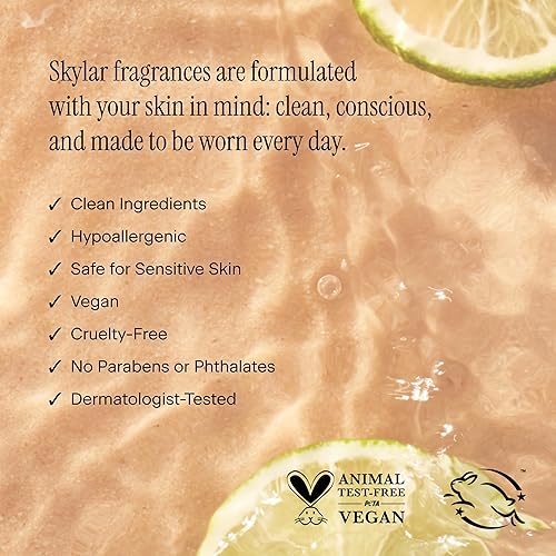 Miniatura 6 de Skylar - Perfume Lime Sands, Eau de Perfume, hipoalergénico y limpio, para mujeres y hombres, vegano y seguro, amaderado y cítrico, con notas de