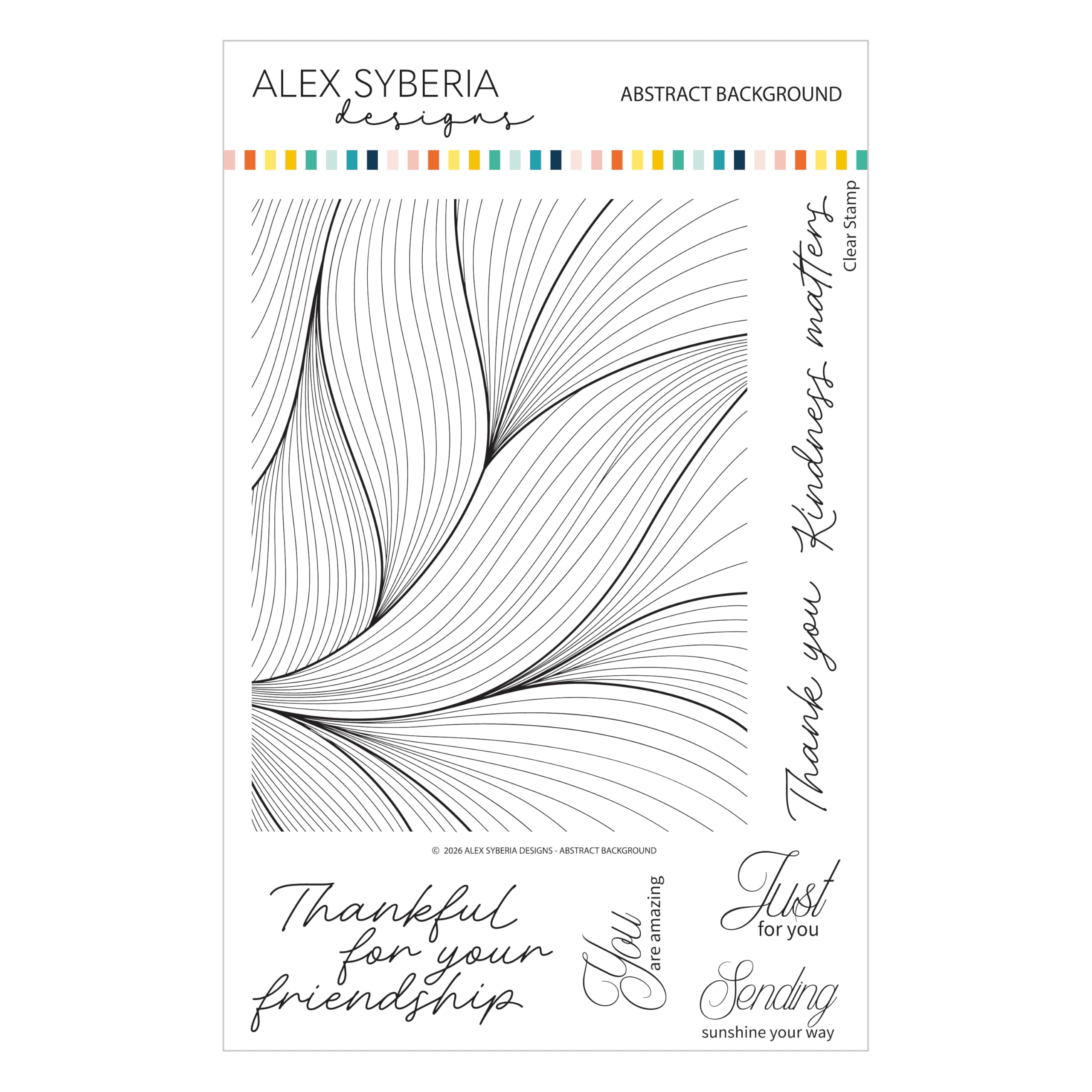 Alex Syberia Designs- Abstract Background Stamp Set 6 x 8