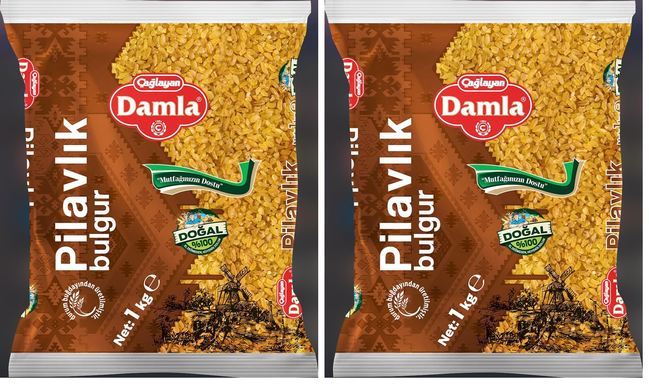 Damla Pilavlık Bulgur 1 kg (2 paketi)