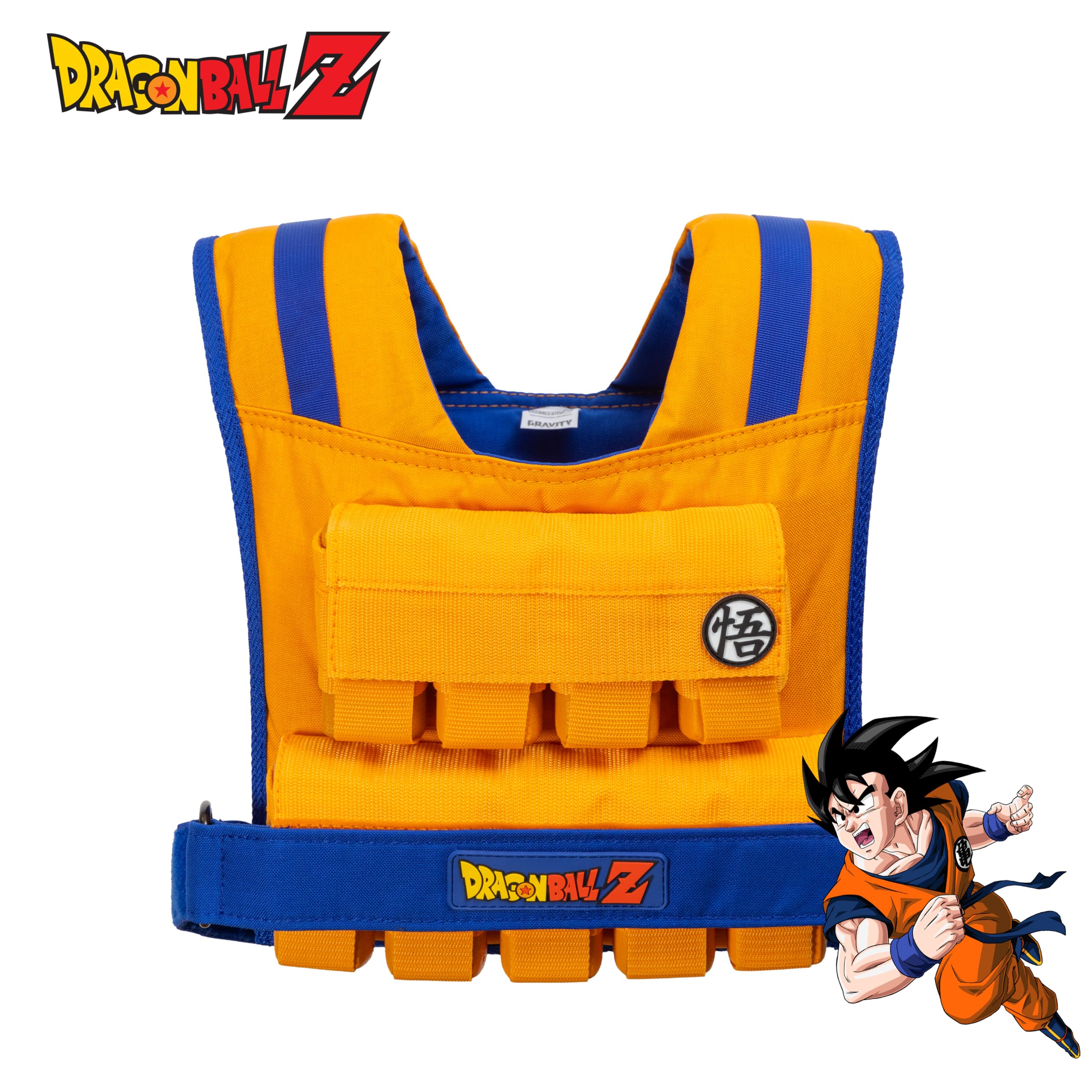 Gravity Fitness - Gilet ponderato Dragon Ball Z, 20 kg, edizione limitata, regolabile, per corsa, da uomo, per calisthenics, pesi da donna, palestra a casa