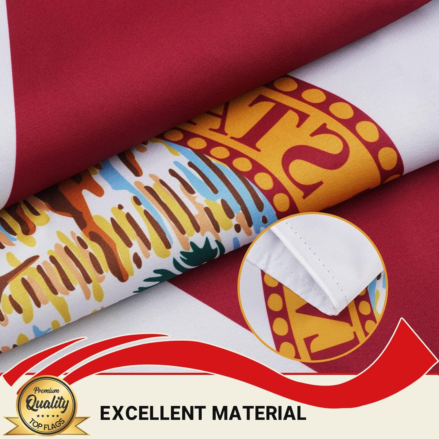 TOPFLAGS Florida Flag 2x3 Ft Outdoor Double Sided Heavy Duty 3 Ply FL State Flags with 2 Brass Grommets 4 Rows for Outside,Vivid Color Sewn Stripes