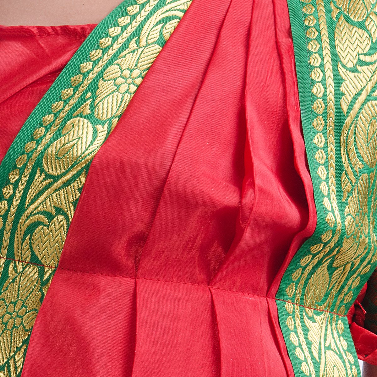 FancyDressWale Bharatnatyam Dance Dress for Girls (8-10 Years, Red) 2