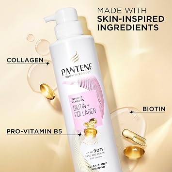 Pantene Pro-V Miracles Infinite Lengths Biotin + Collagen Sulfate-Free Shampoo 13.5 FL OZ