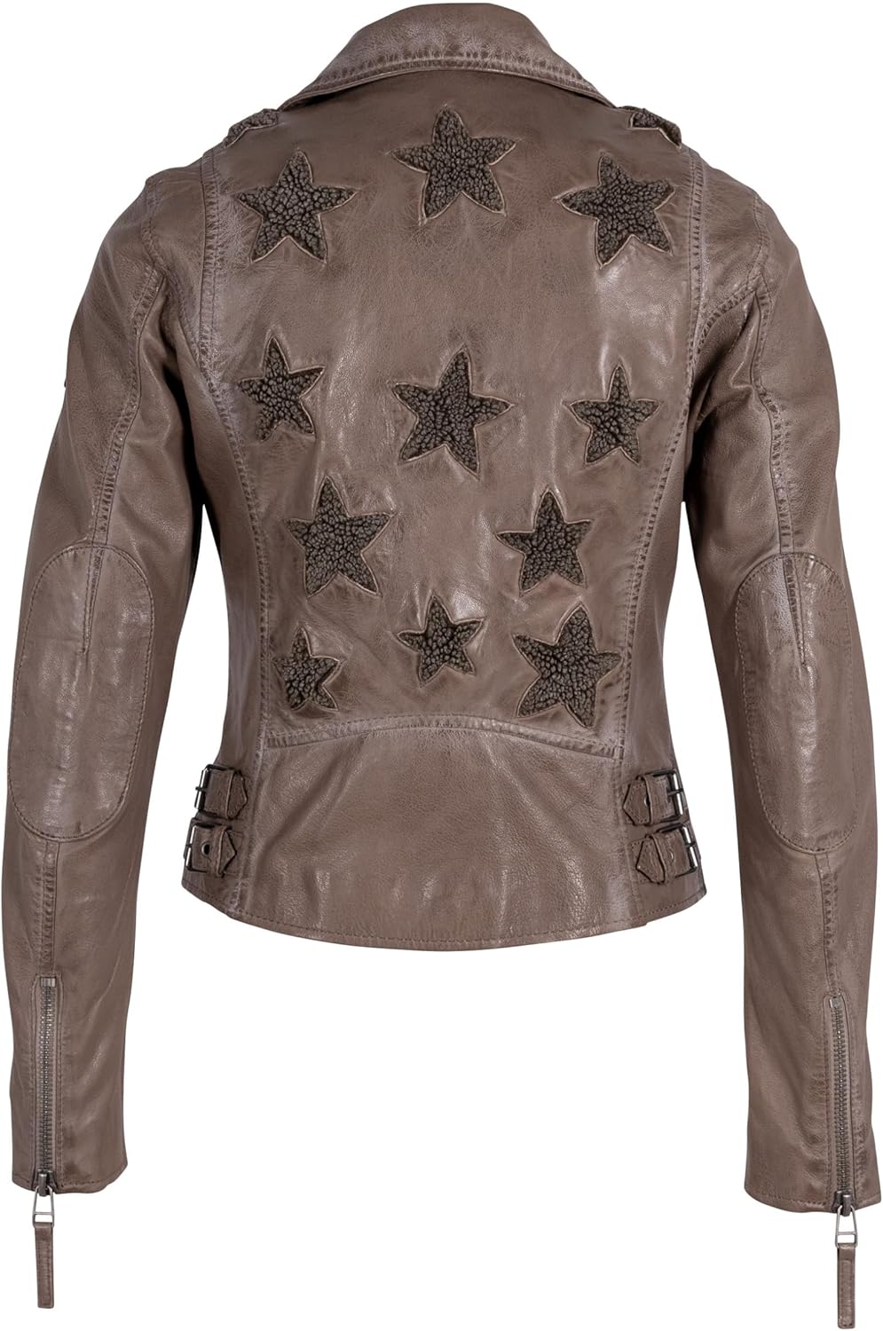Mauritius Christy Star Detail Leather Jacket