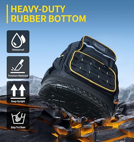 Miniatura 6 de Mochila de herramientas, bolsa organizadora de herramientas de alta resistencia para hombres, regalo para papá, soporte de herramientas técnico