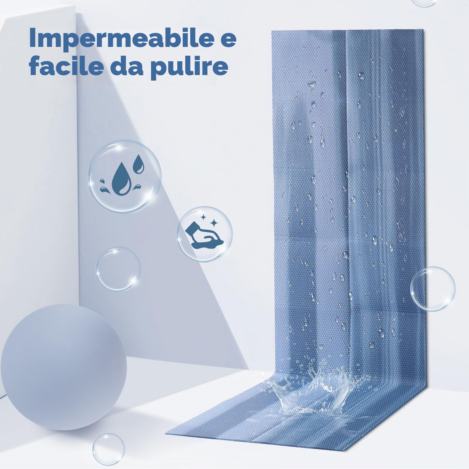 Avoalre Tappetino Yoga Antiscivolo Pieghevole, Tappetino Yoga da Viaggio Portatile in PVC Spesso 5mm Impermeabile per Fitness Esercizio Pilates Sport