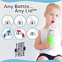 Vista 5 de Biberón Pura de acero inoxidable, hermético, con boquilla extragrande de silicona, libre de plástico, certificado no tóxico, libre de BPA, Agua