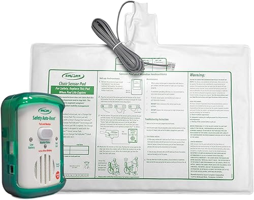 SMART CAREGIVER SC1-SYS Monitor de seguridad de reinicio automático y almohadilla de sensor de silla de 10 x 15 pulgadas