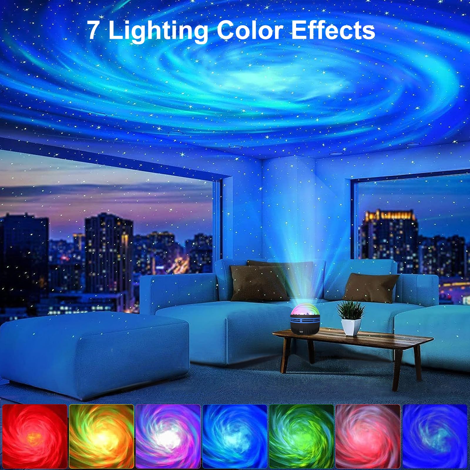 MAXROCK Black Hole Galaxy Projector, Night Light with Remote